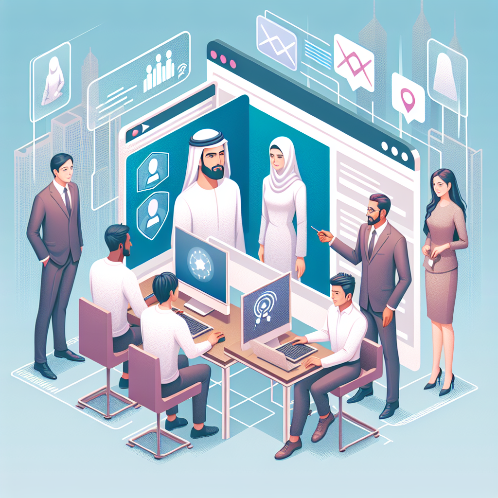 オンラインでの採用活動を行う様子