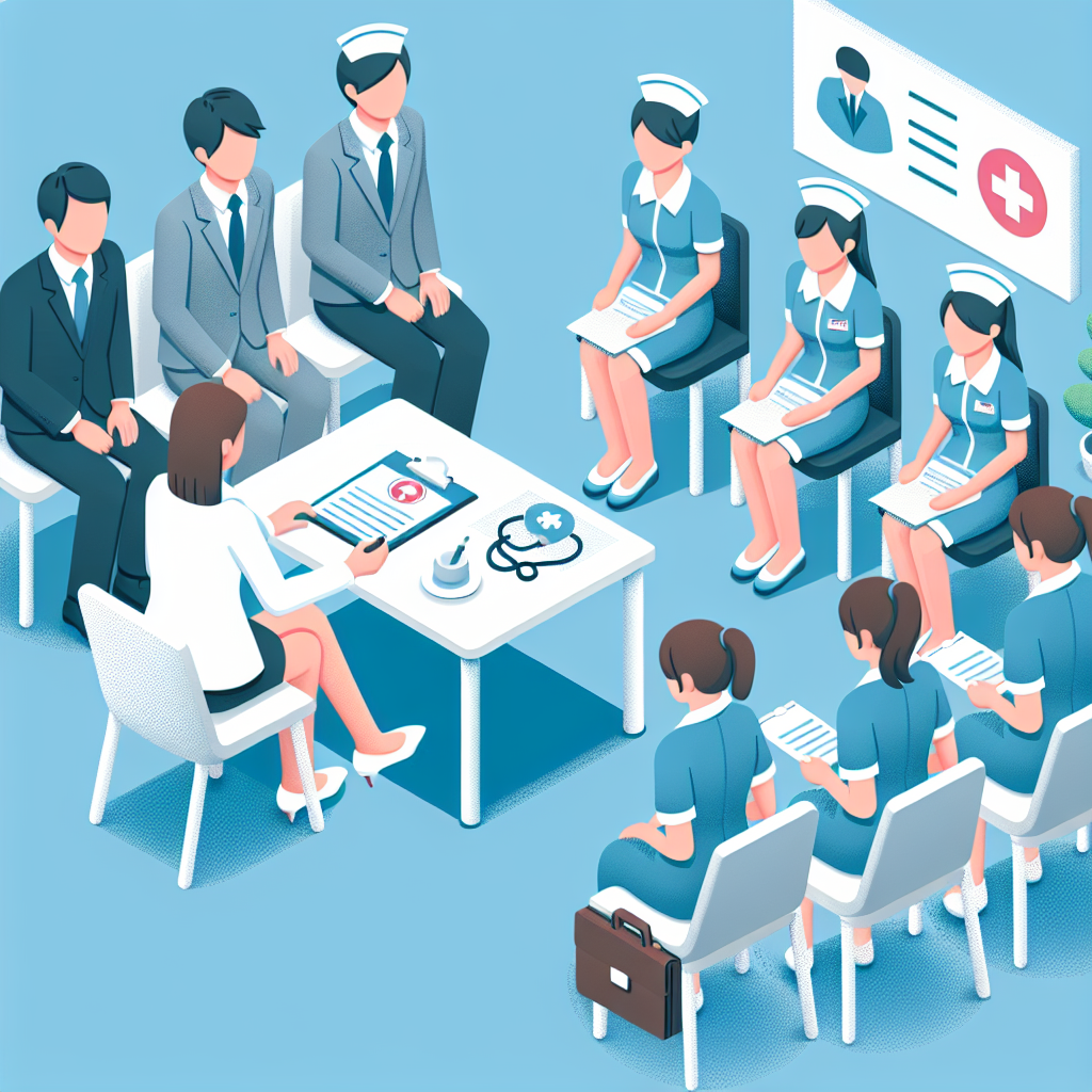 看護師の採用面接のシーン