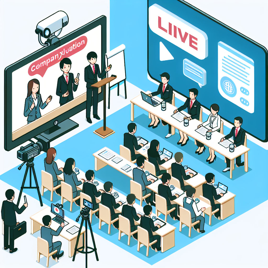 ライブ配信中の企業説明会の様子