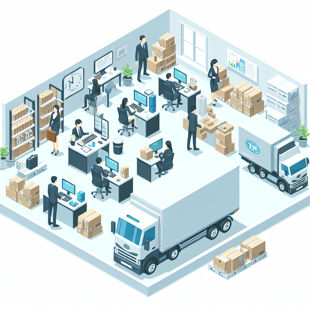 労働環境改善に取り組む物流企業のオフィス