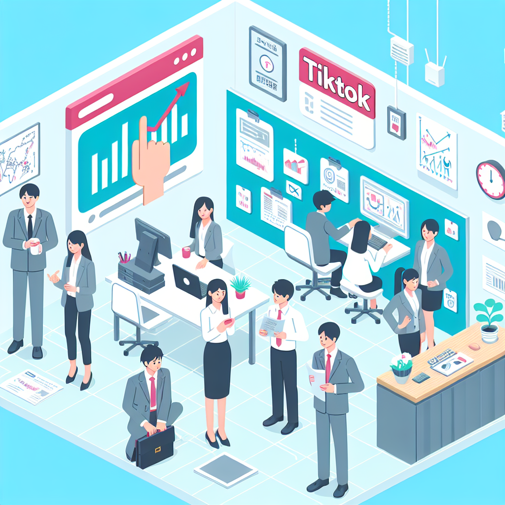 TikTokを使って企業の職場環境を紹介する動画のイメージ