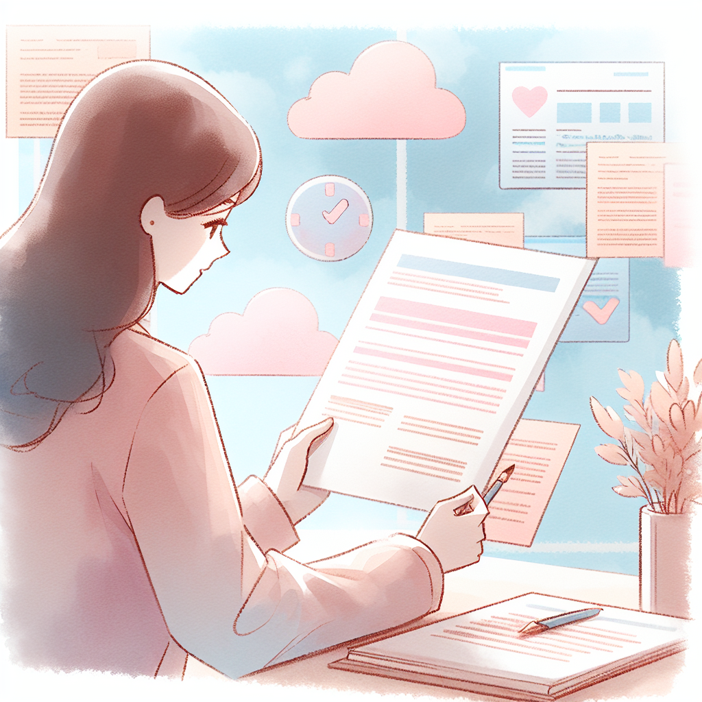 法改正に関する資料を確認しているシーン