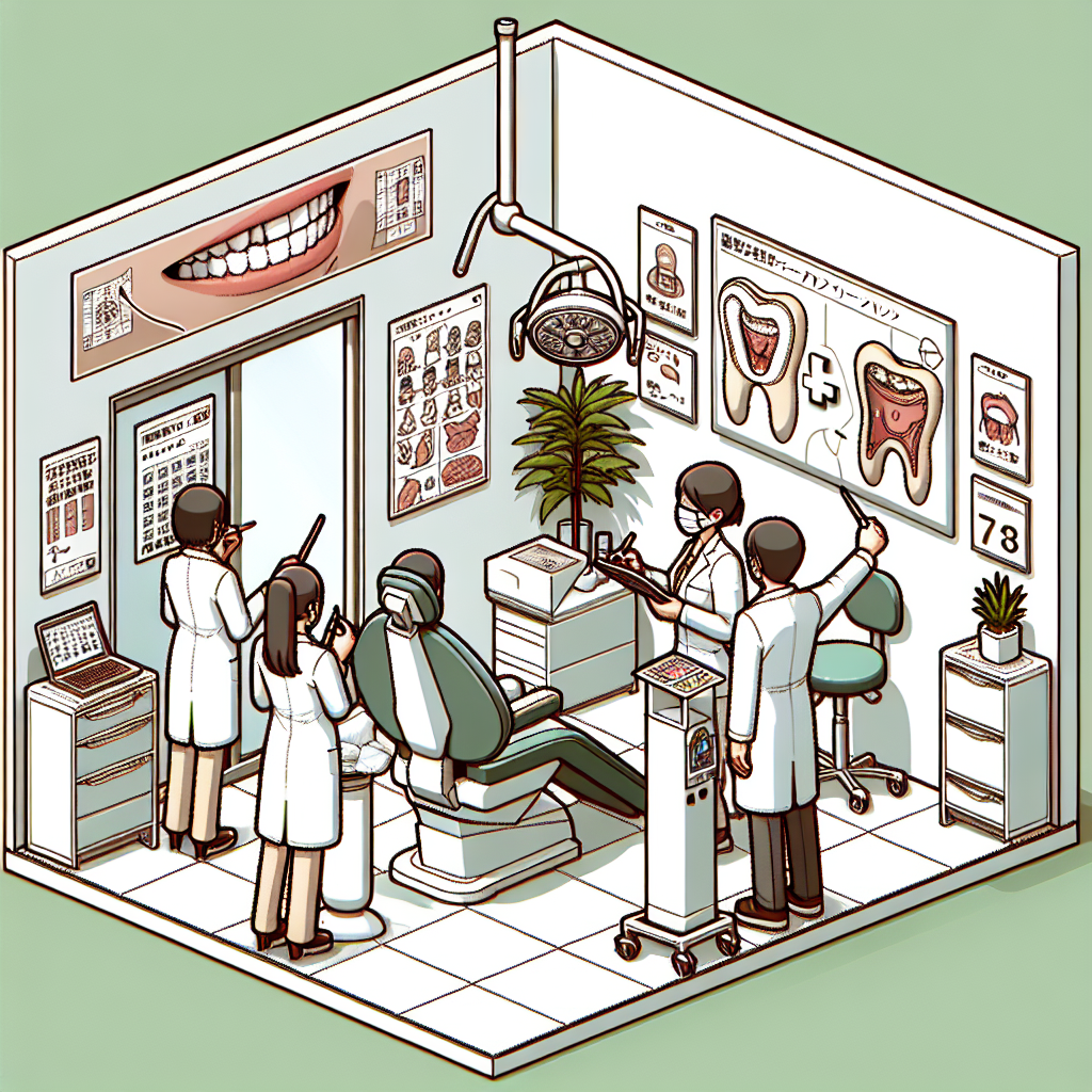 歯科医院でのスタッフの研修風景