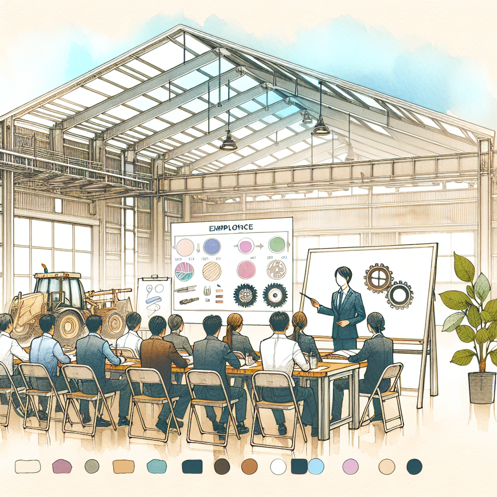 社員研修を受ける建設業界のスタッフ