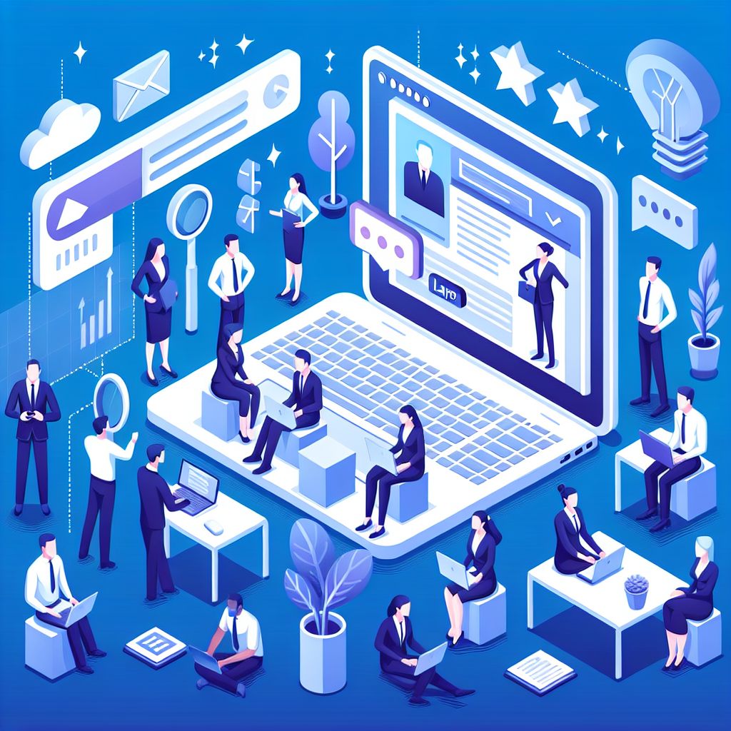 オンラインでの採用活動を行う様子