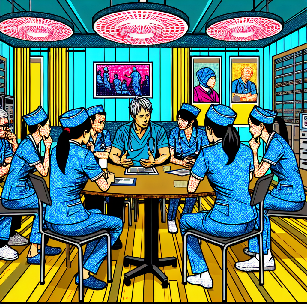 介護現場でのチームミーティングの様子