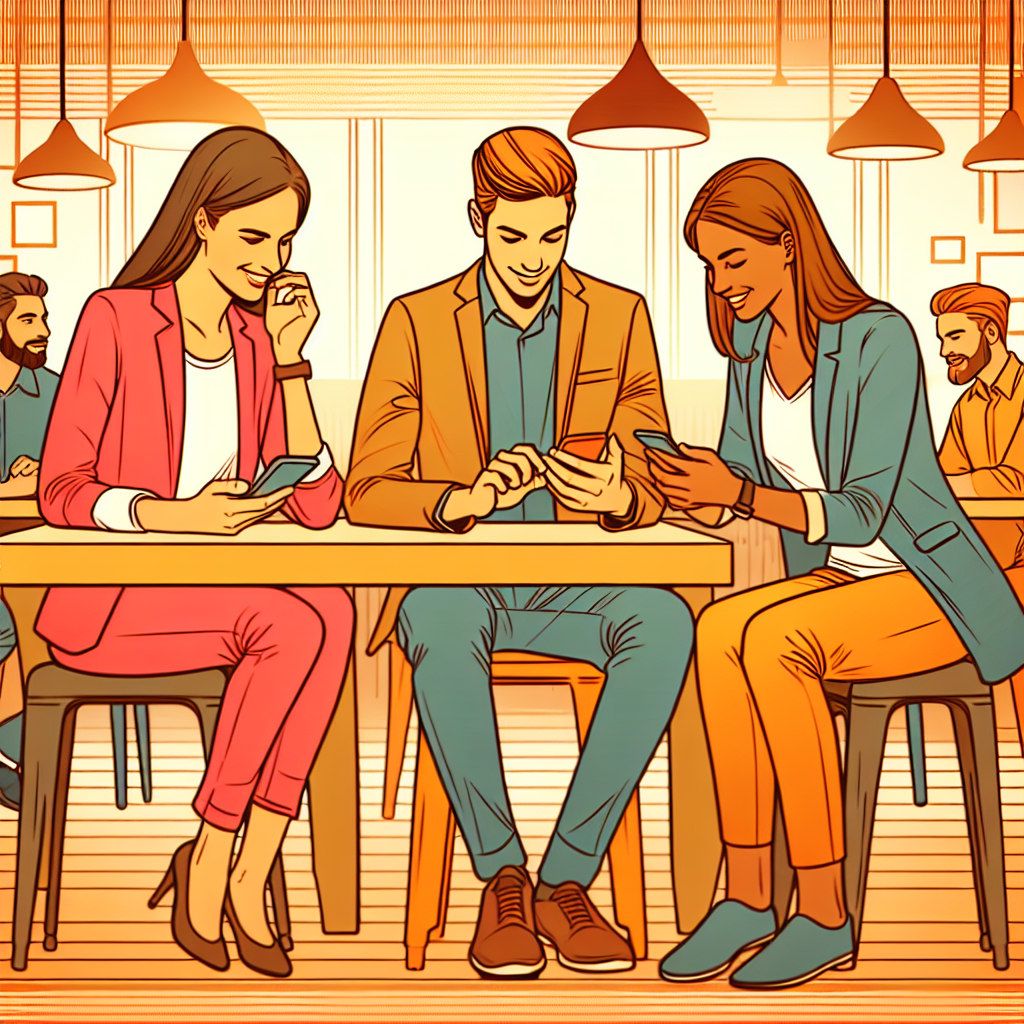 若年層の求職者がスマートフォンで求人情報を閲覧しているシーン