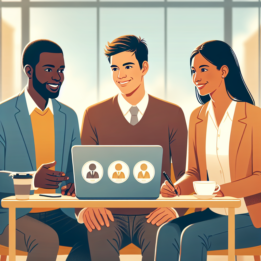 AIを活用して人材をマッチングするシーン