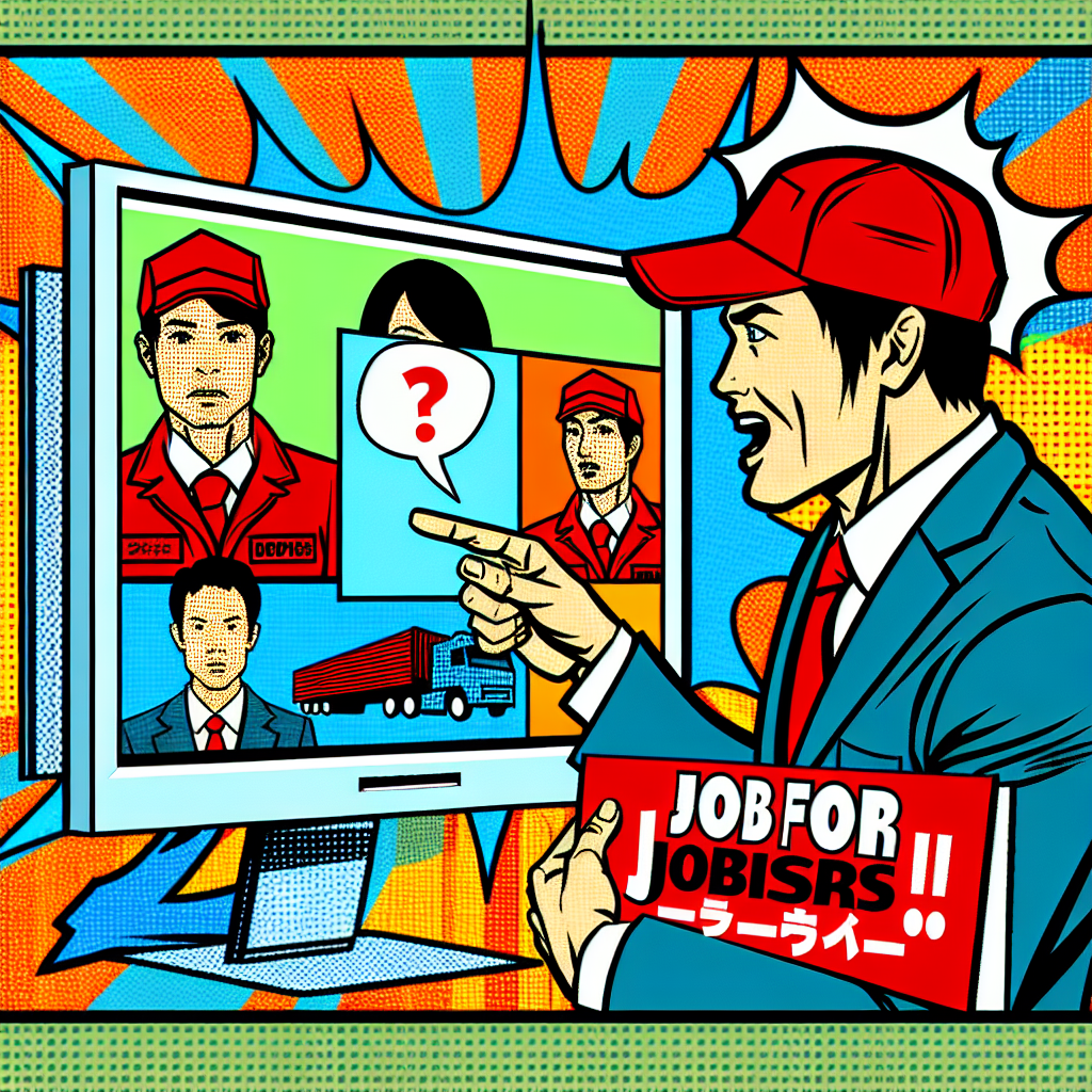 物流企業の求人広告とそれに興味を持つ求職者の様子