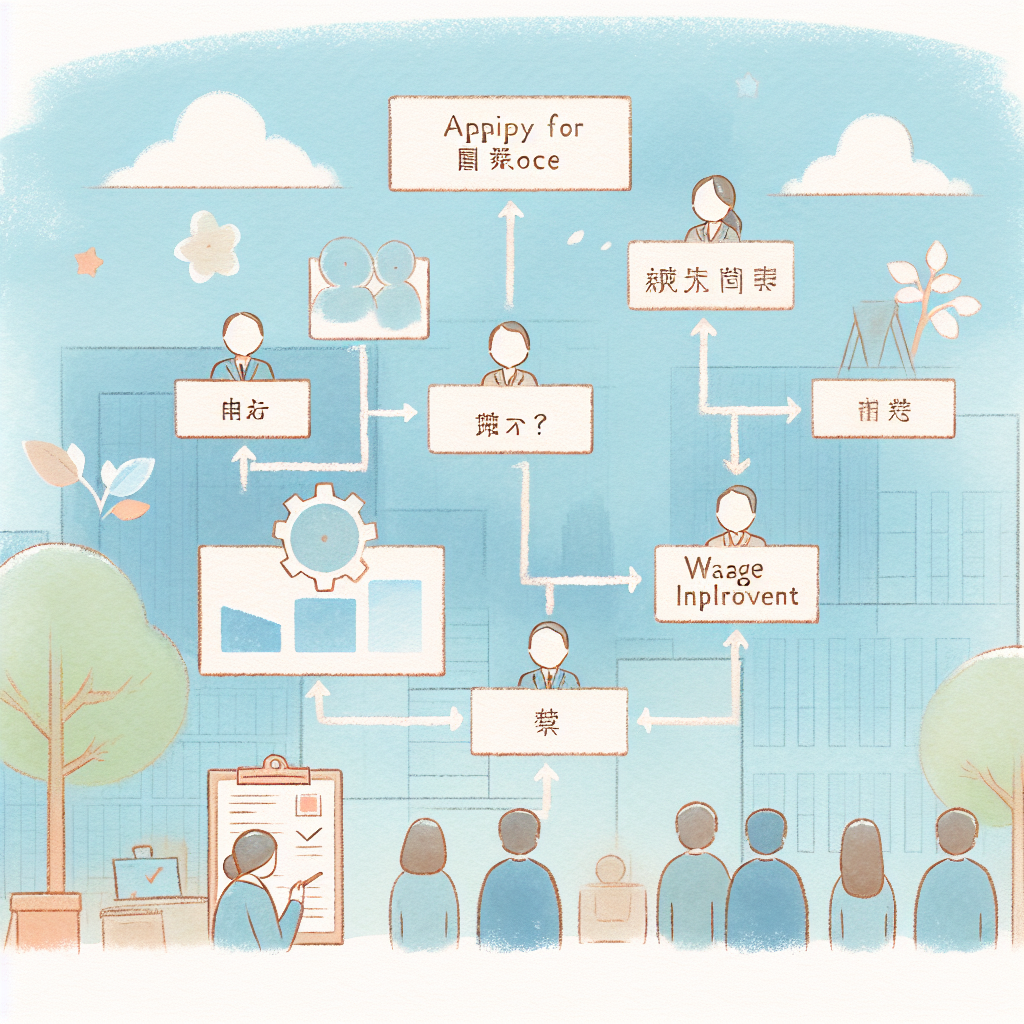 処遇改善加算の申請手続きのフローチャート