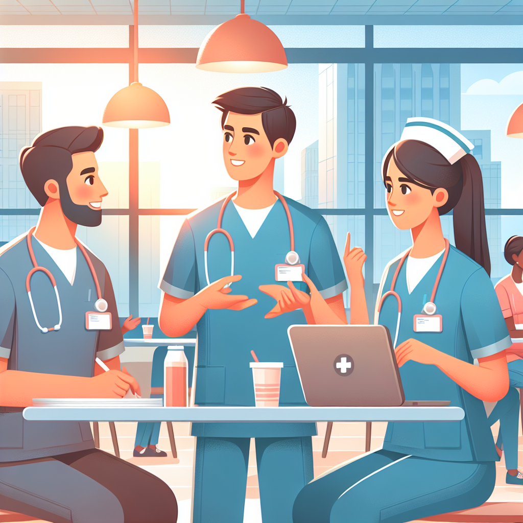 看護師がチームで働いている様子を示す写真