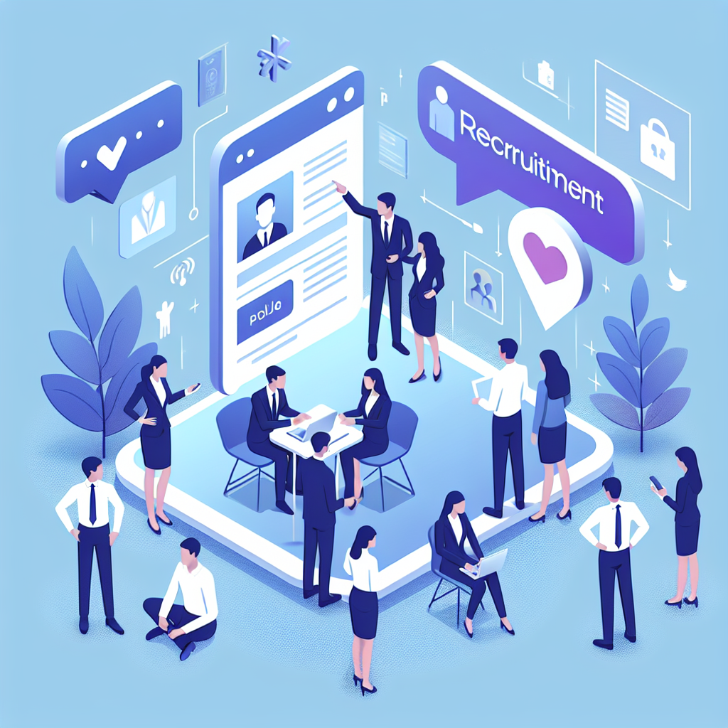 若手社員がSNSを通じて採用活動を行っているシーン