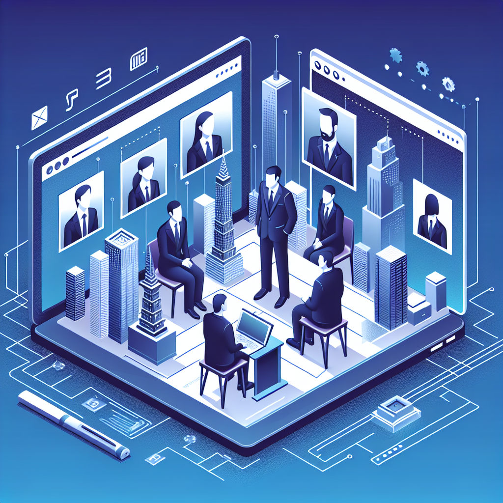 オンライン面接を行う建設業界の人事担当者