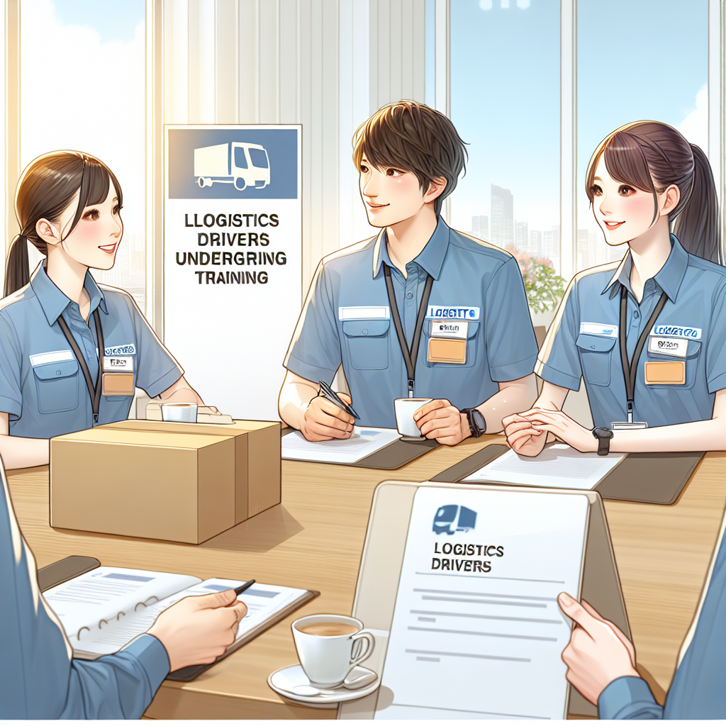 研修を受ける物流ドライバーたちの姿