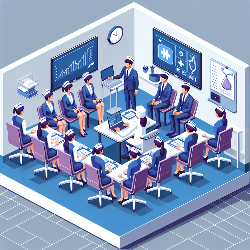 看護師が参加する職場の研修やイベントの様子