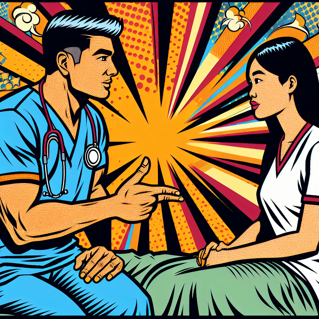 看護師が患者と和やかに接している様子