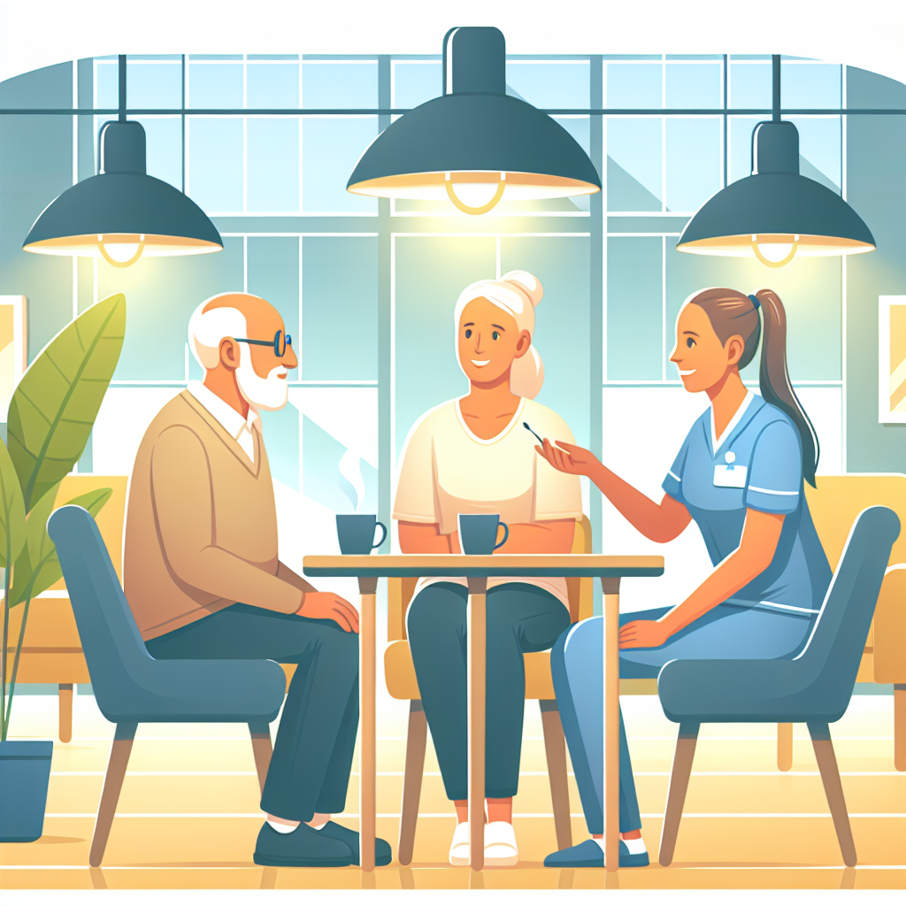 介護職員が患者と触れ合っている様子