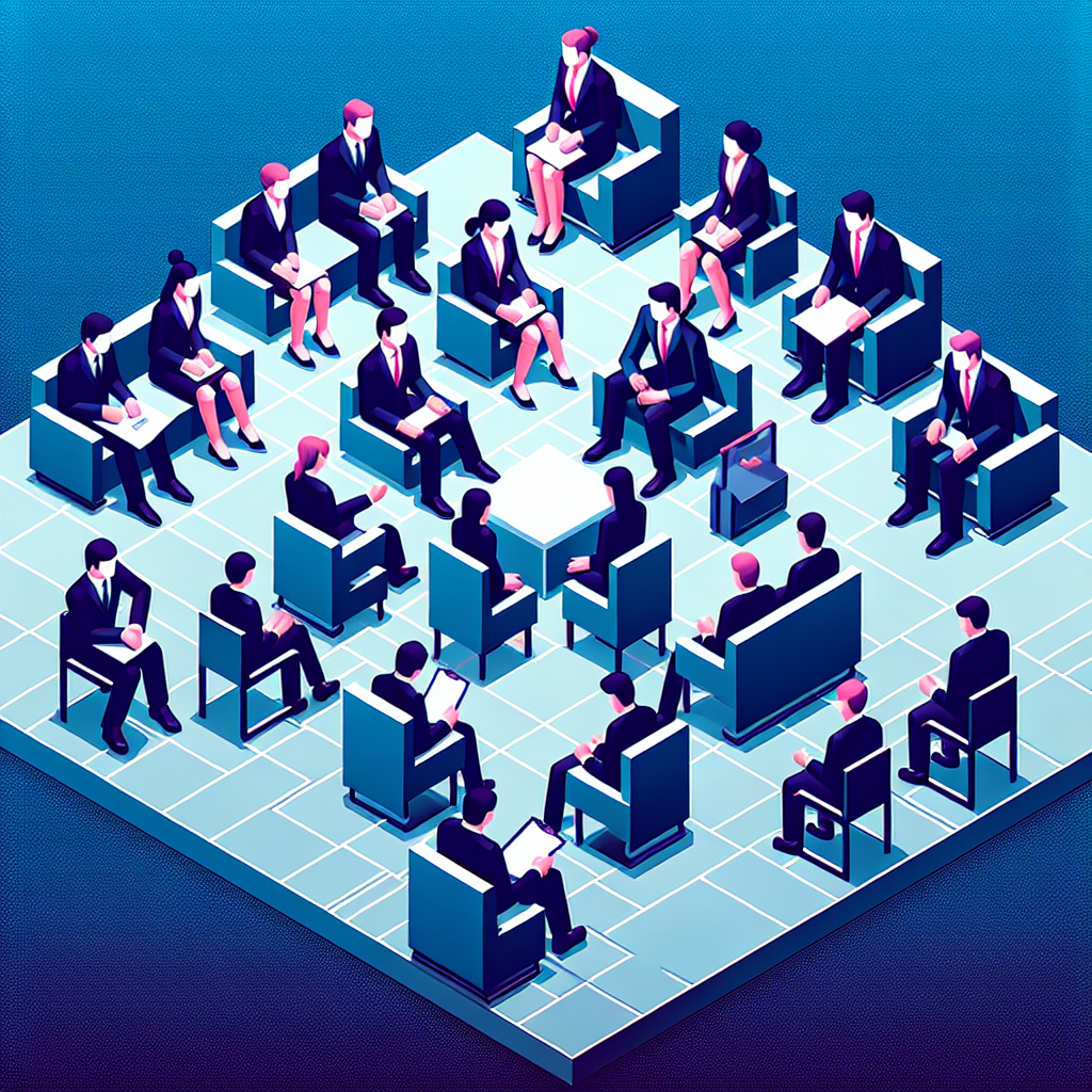 採用面接の様子を描いたイラスト