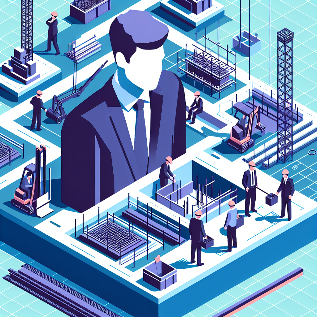 建設現場で働く若手社員のイメージ