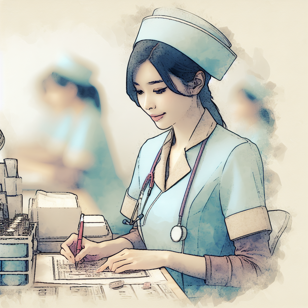 看護師が職場で働いている様子