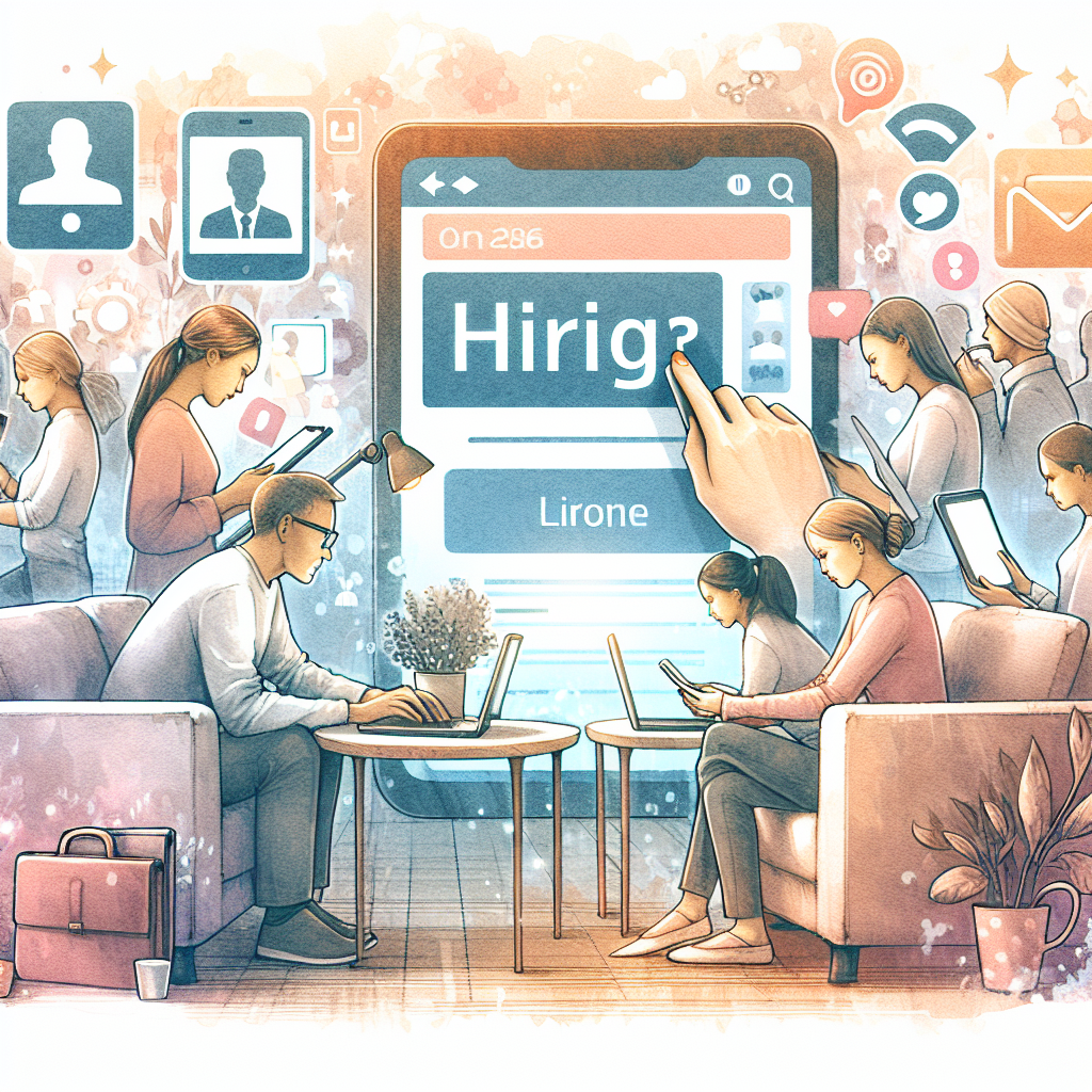 求人サイトやSNSを利用した採用活動の様子