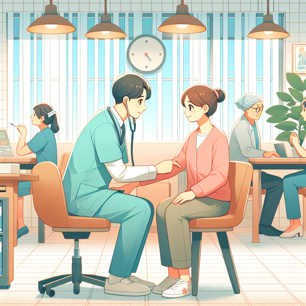 看護師が患者をケアしているシーン