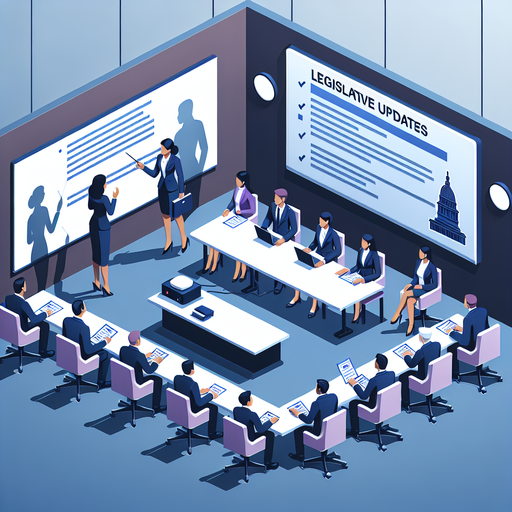 法改正に対応するための社内会議の様子