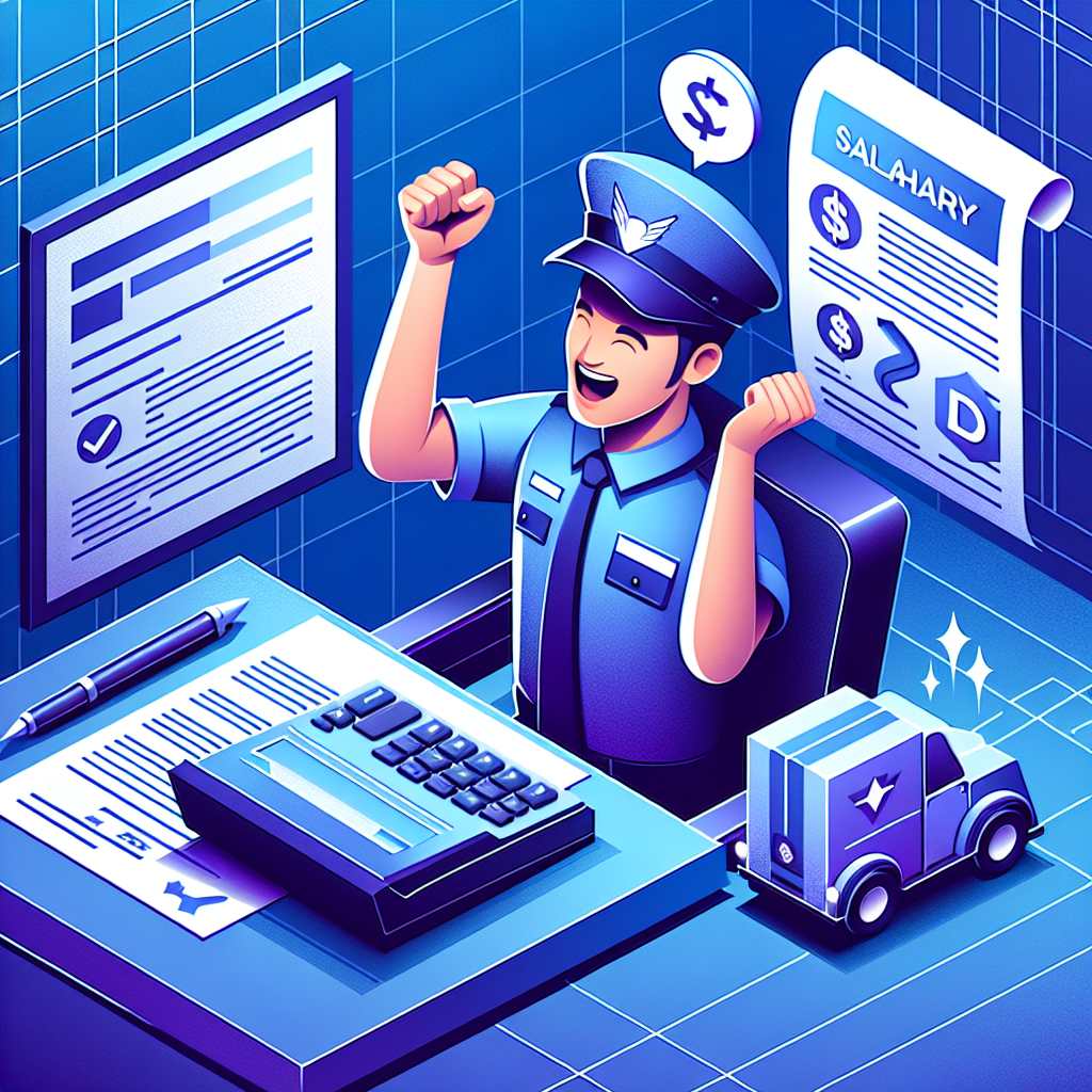 給与明細を見て喜ぶドライバーのイメージ