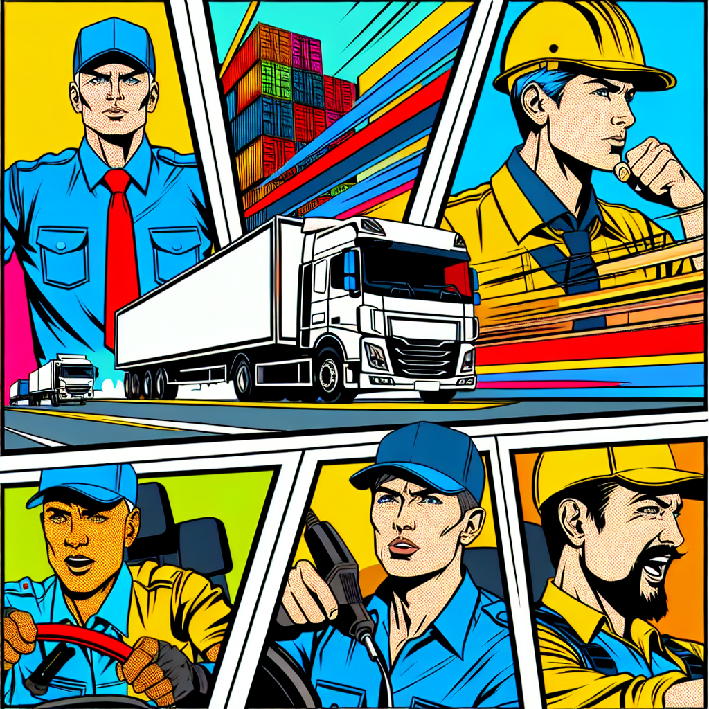 物流業界のドライバーが働く様子