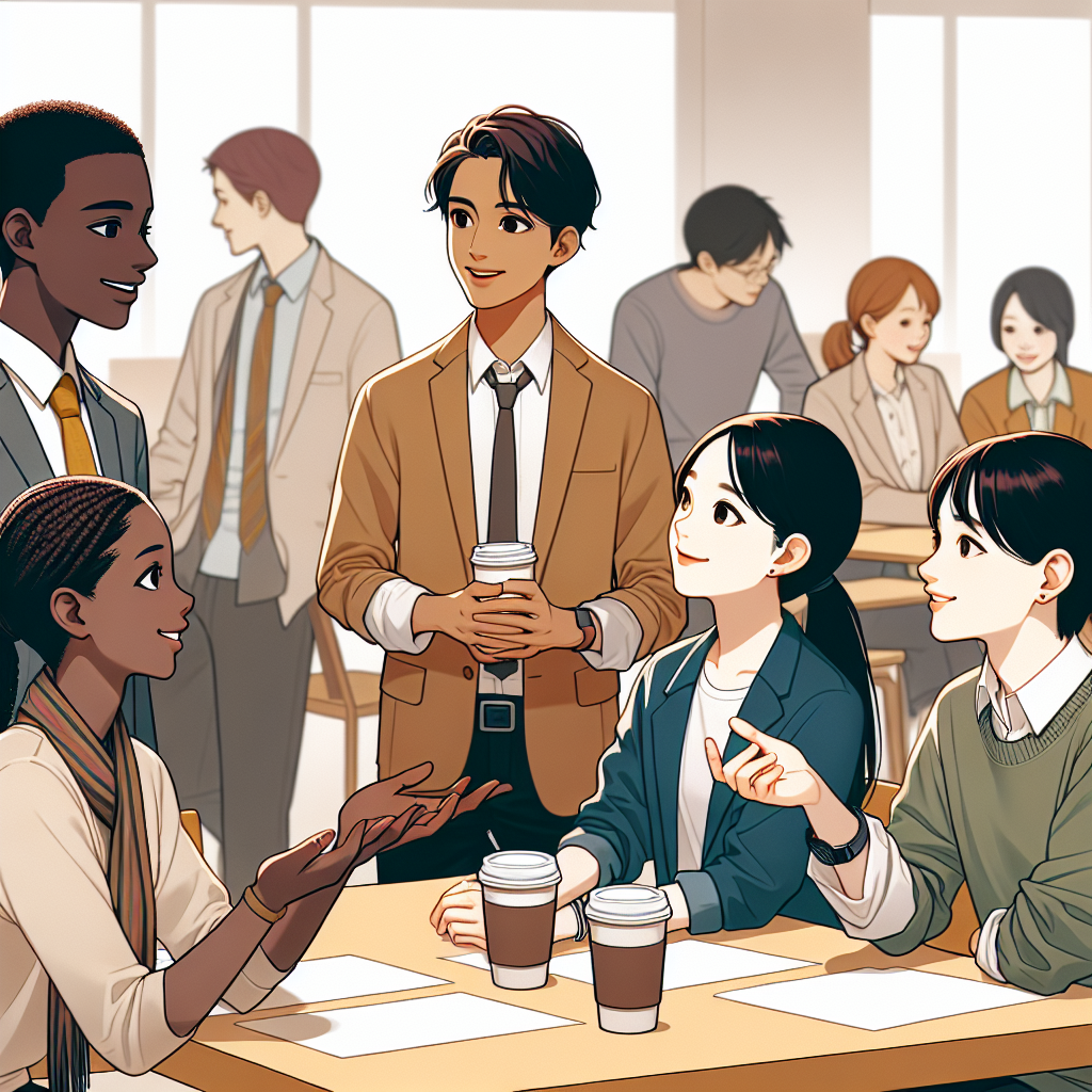 建設現場で働く若手社員の様子