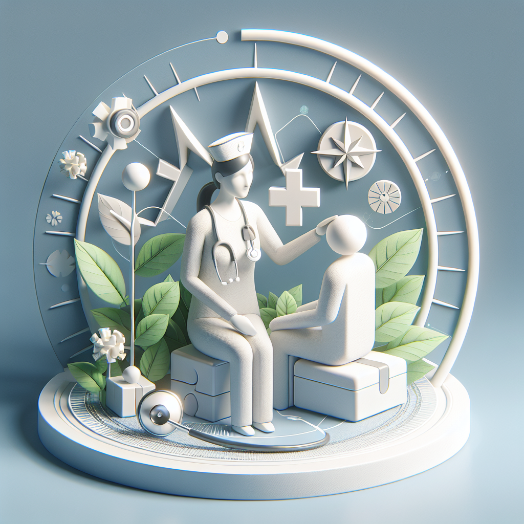 看護師が患者と笑顔で接するシーン