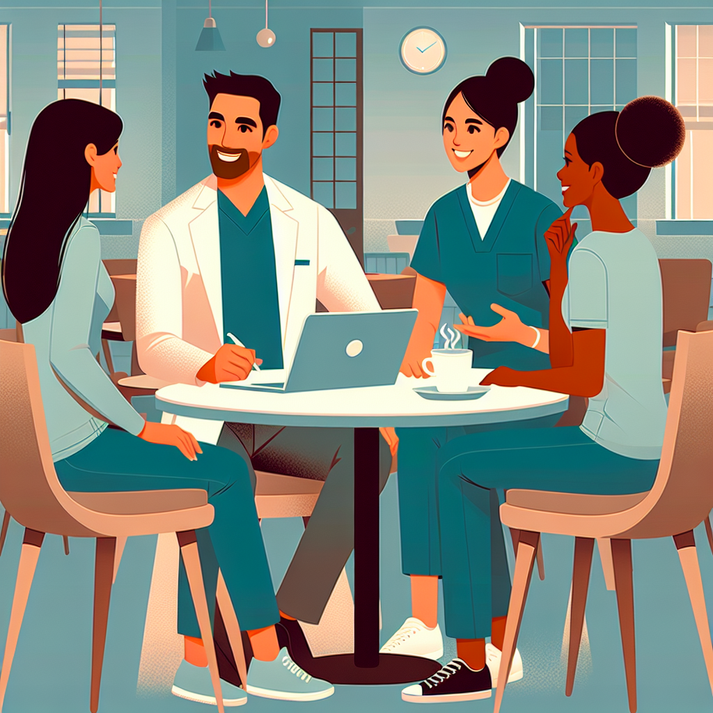 歯科医院の求人広告の一例として、職場環境やスタッフの写真