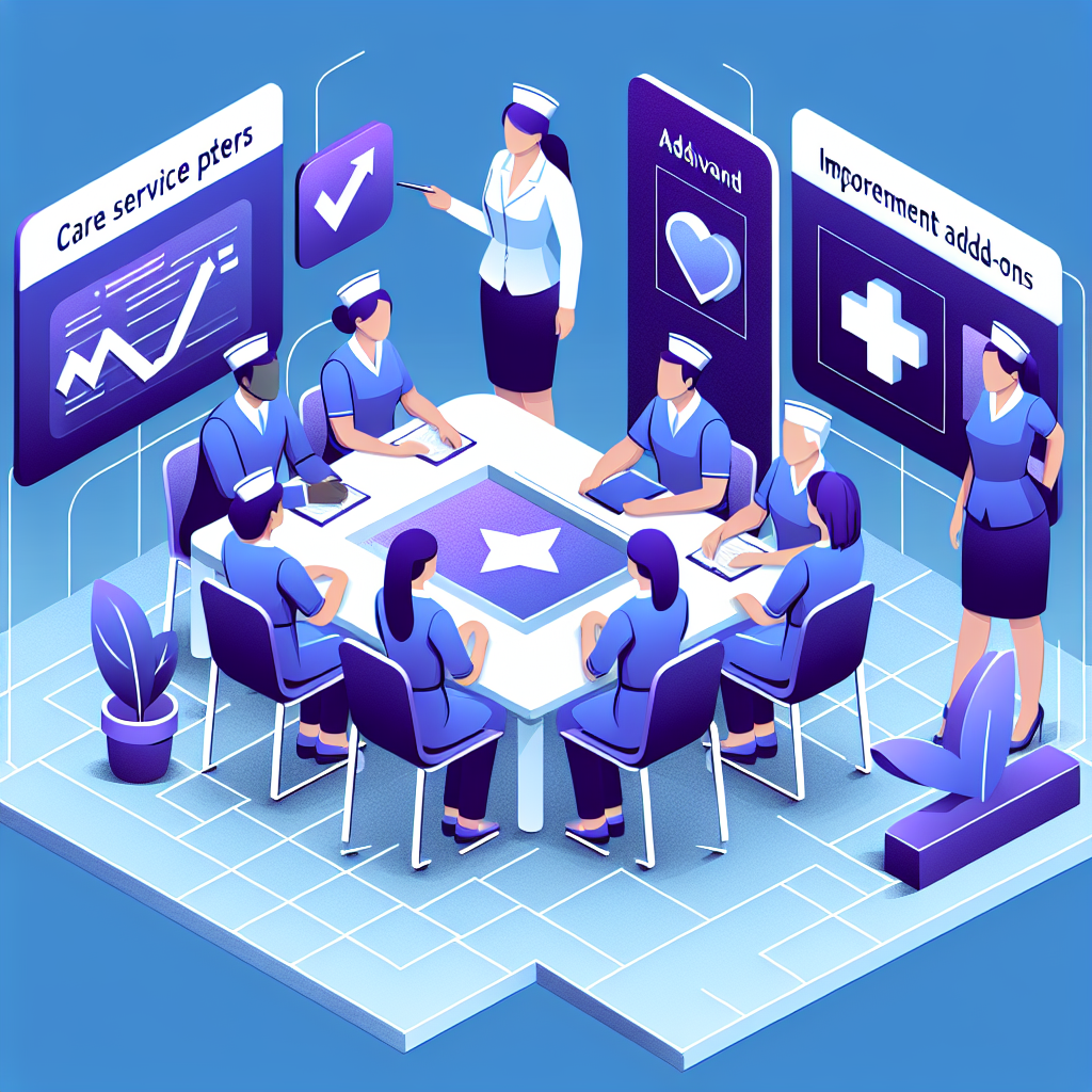 処遇改善加算を活用する介護事業者の会議風景