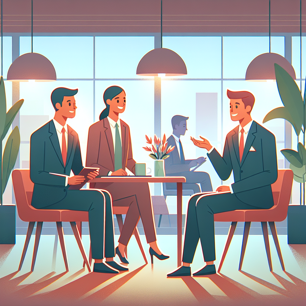 採用面接の様子を描いたイラスト