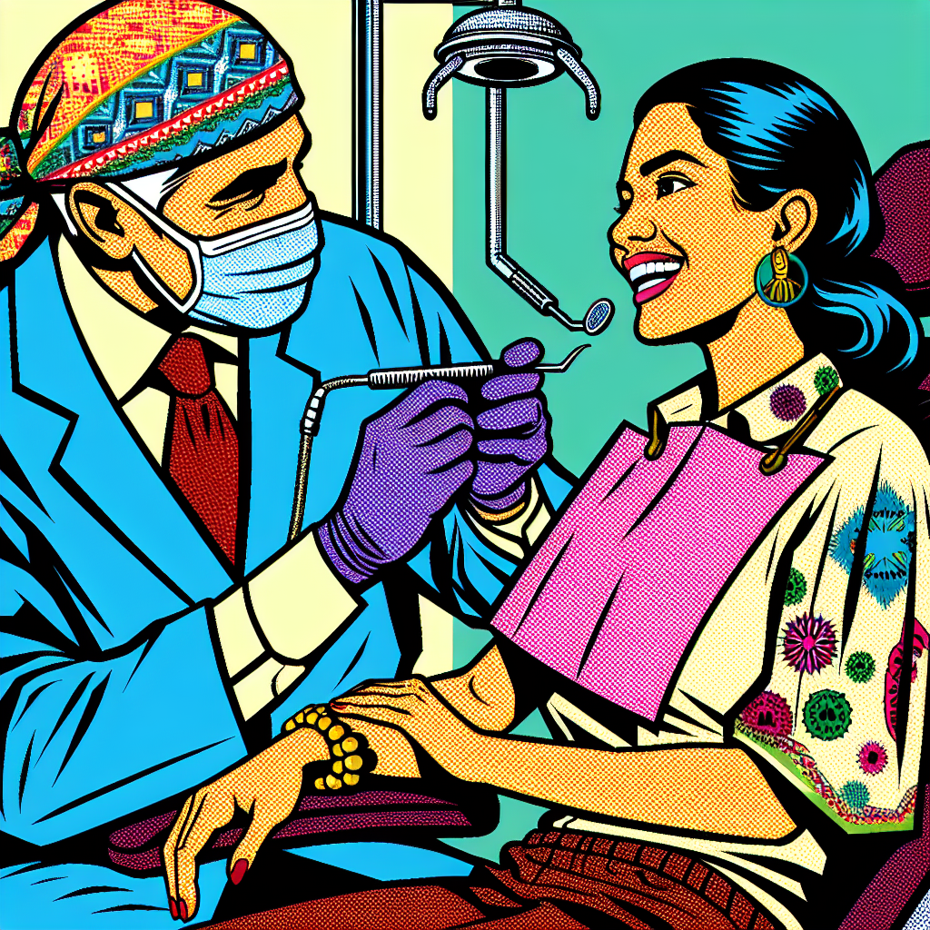 地域の患者と歯科医が笑顔でコミュニケーションを取っているシーン