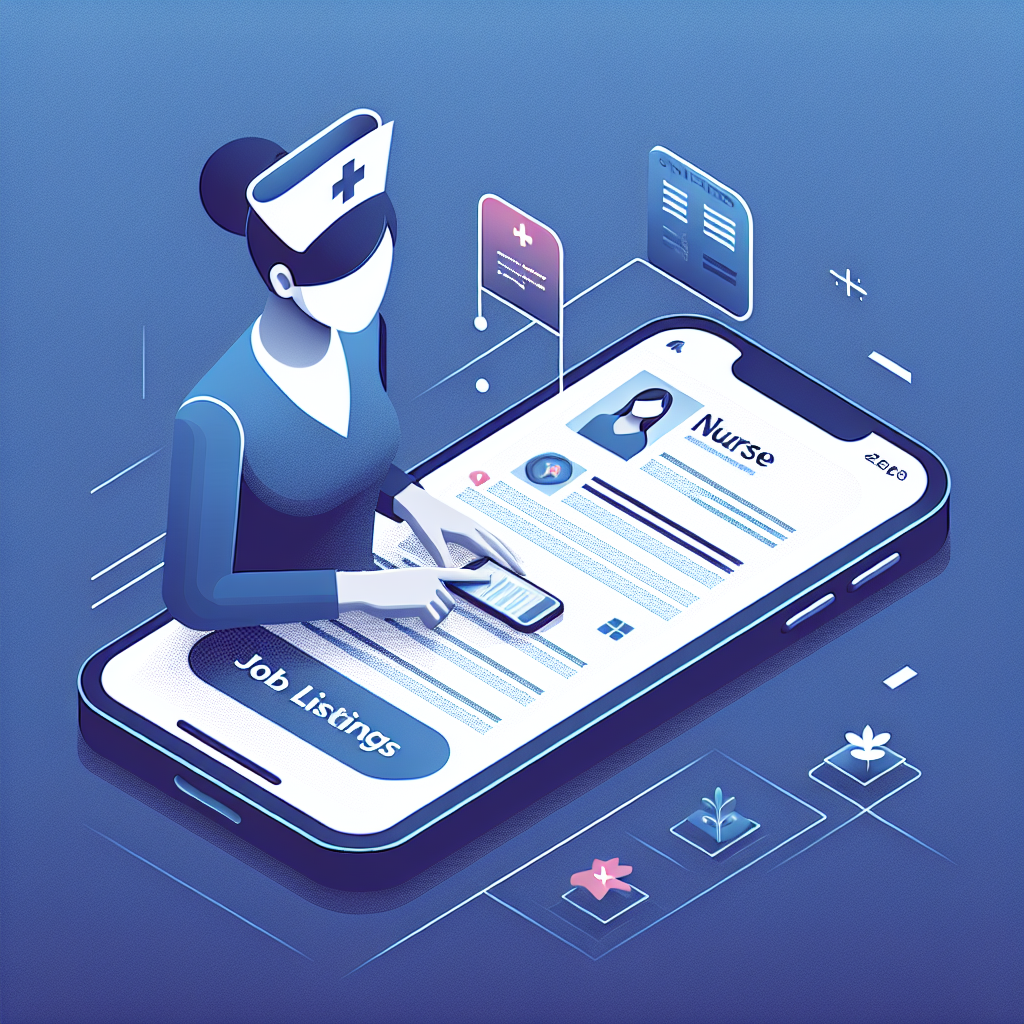 看護師がスマートフォンで求人情報をチェックしている様子