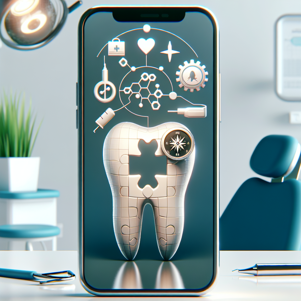 歯科医院でのオンライン面接の様子を描いたイメージ