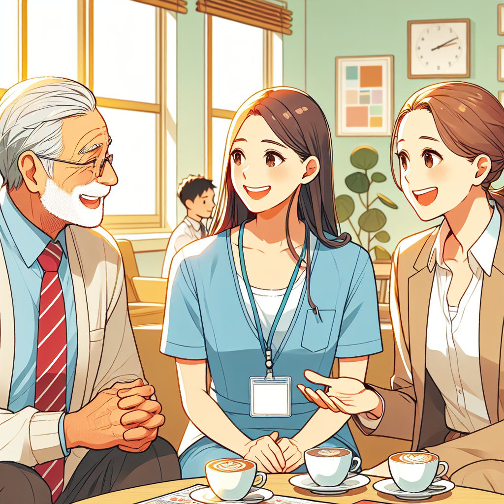 介護施設で働くスタッフの笑顔の写真