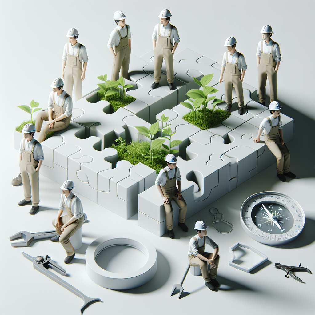 建設現場で働く若手労働者の写真