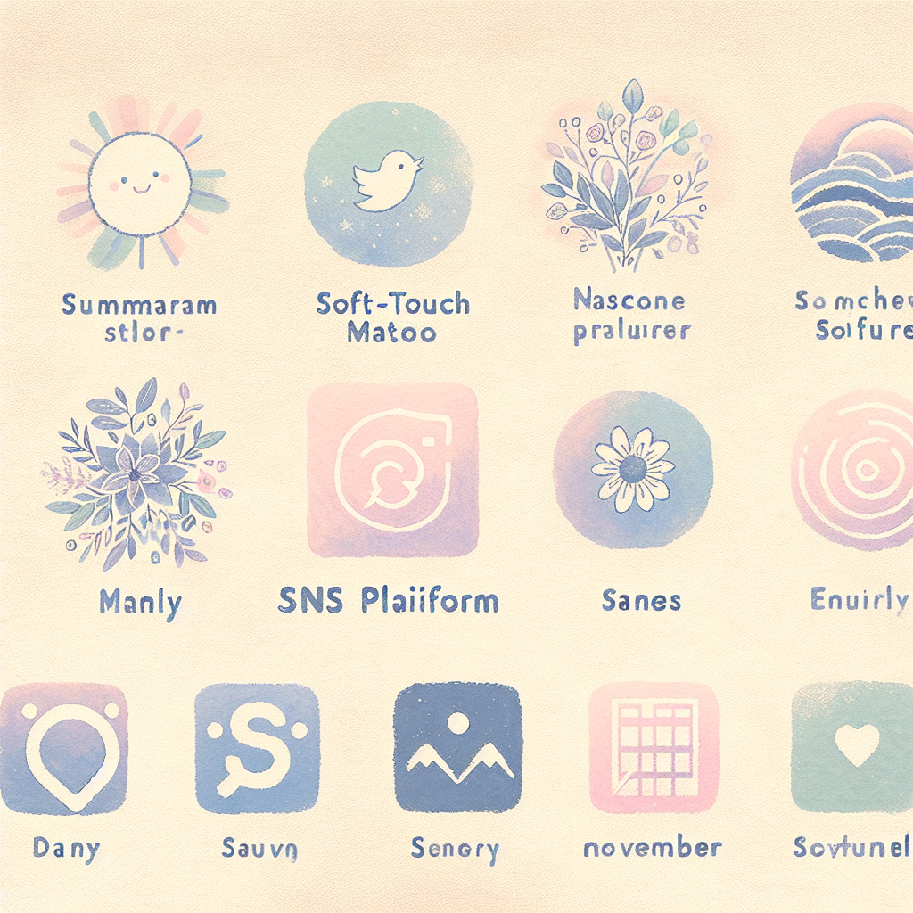 SNSプラットフォームのロゴと特徴をまとめた表