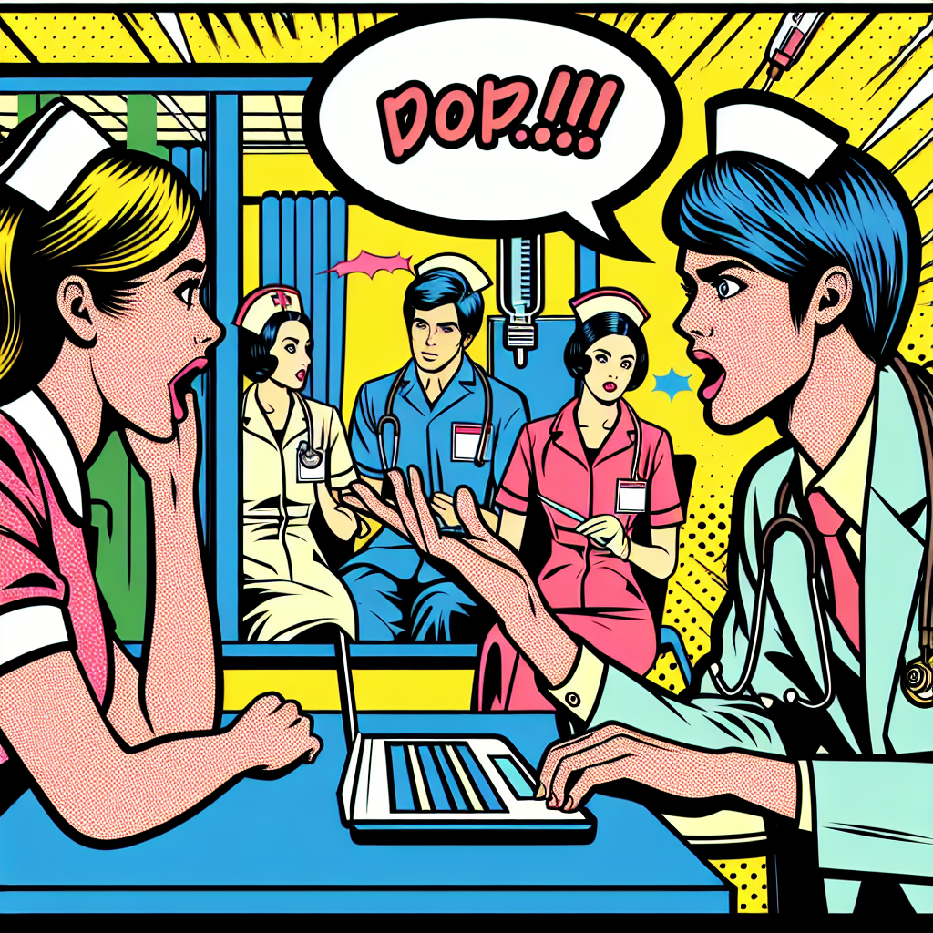 看護師が職場で患者とコミュニケーションを取るシーン