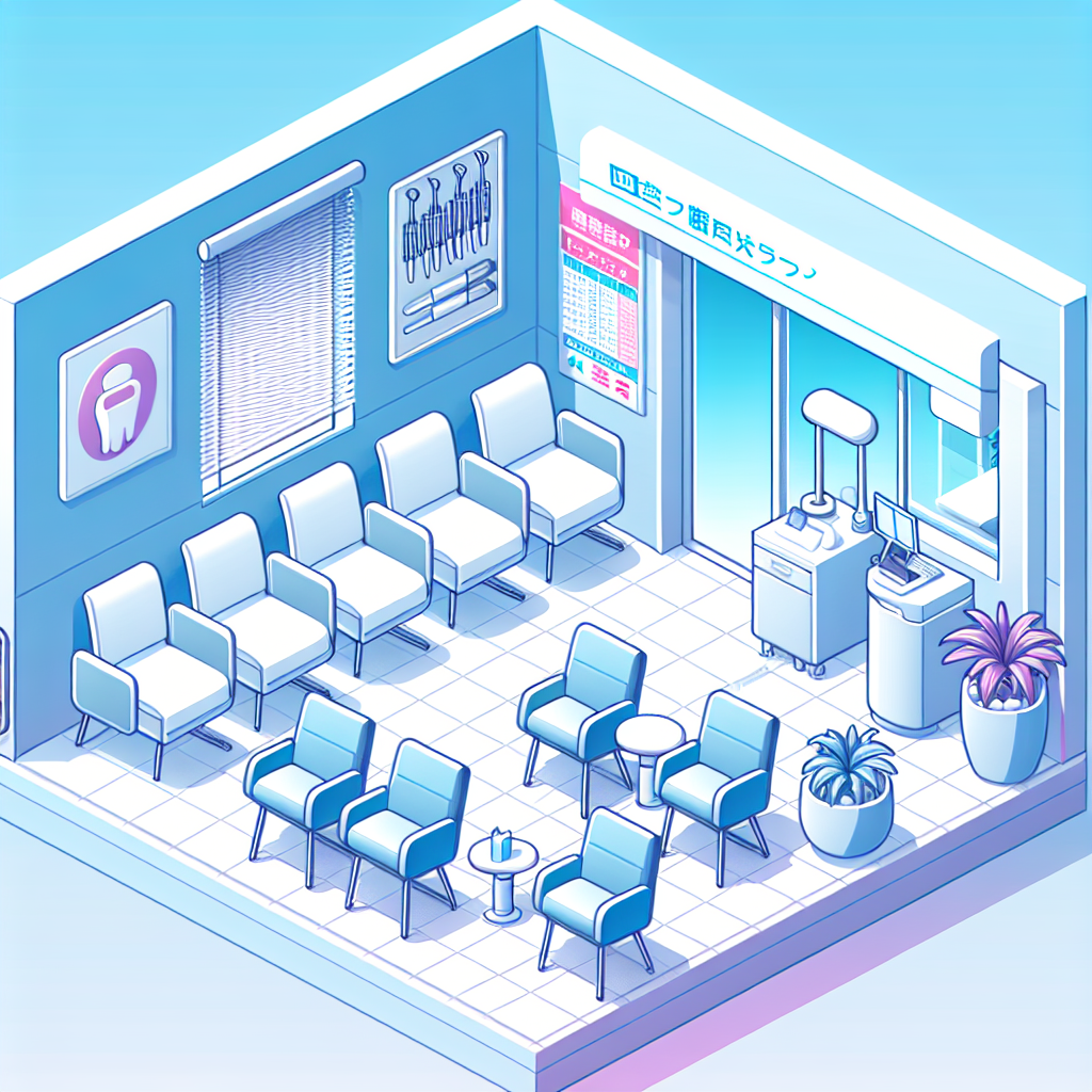 歯科医院の明るく清潔な待合室の様子