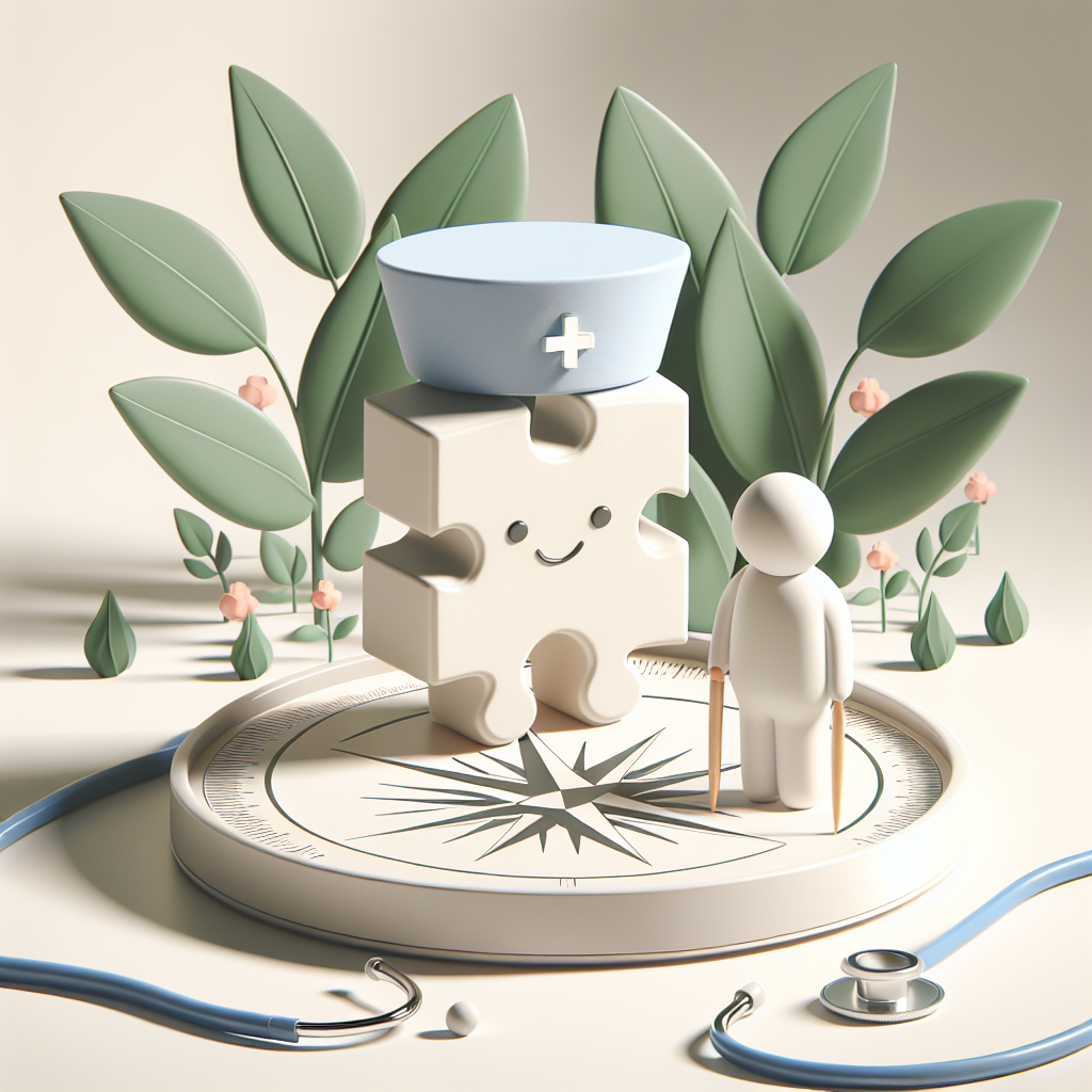 看護師が患者に微笑むシーンのイラスト