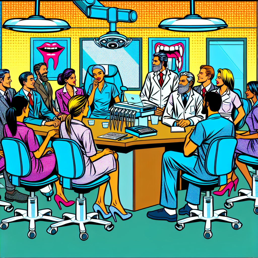 歯科医院でのスタッフミーティングの様子