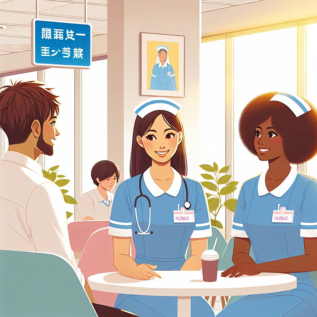 看護師が働く職場の明るい雰囲気の写真