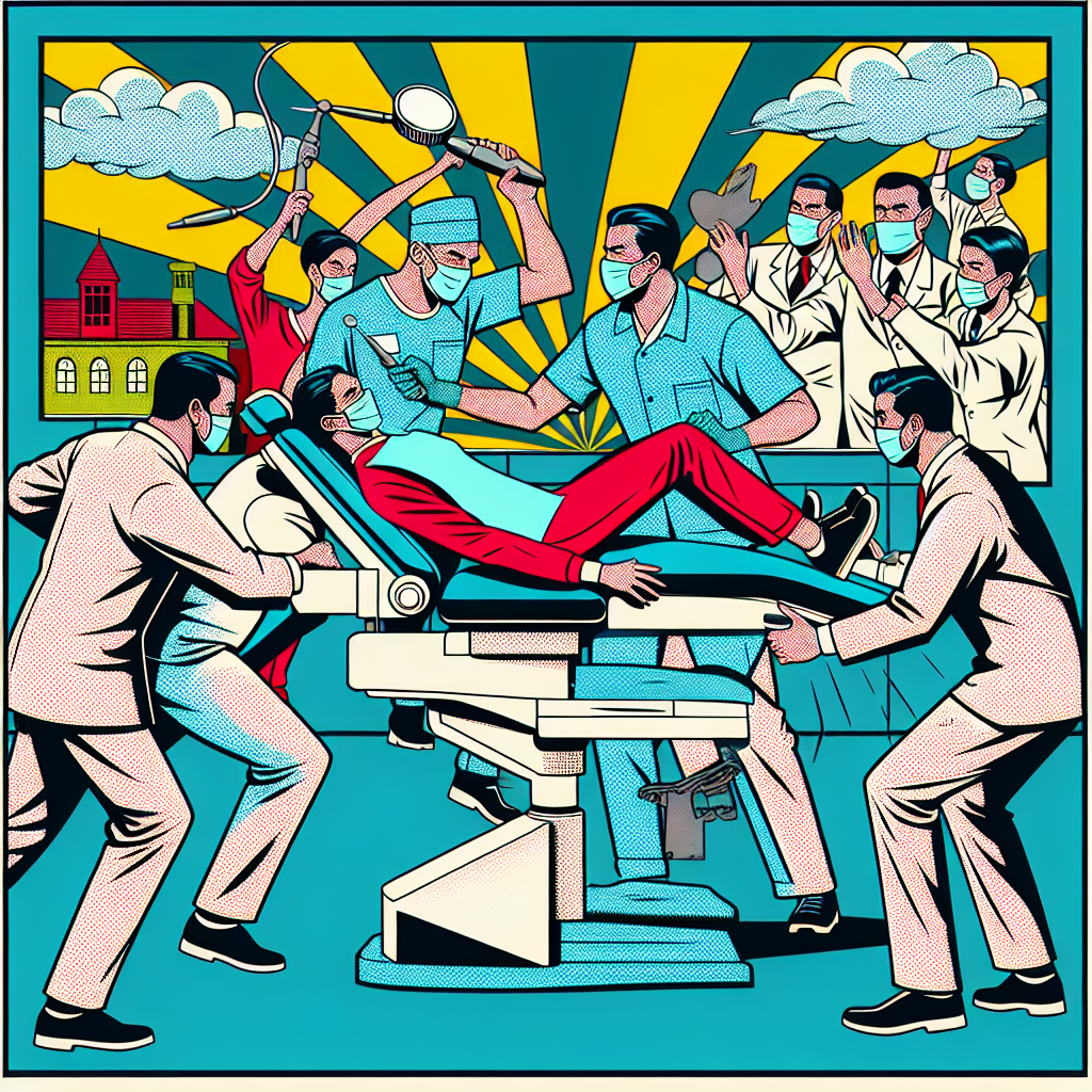 歯科医院内でのチームビルディング活動の様子