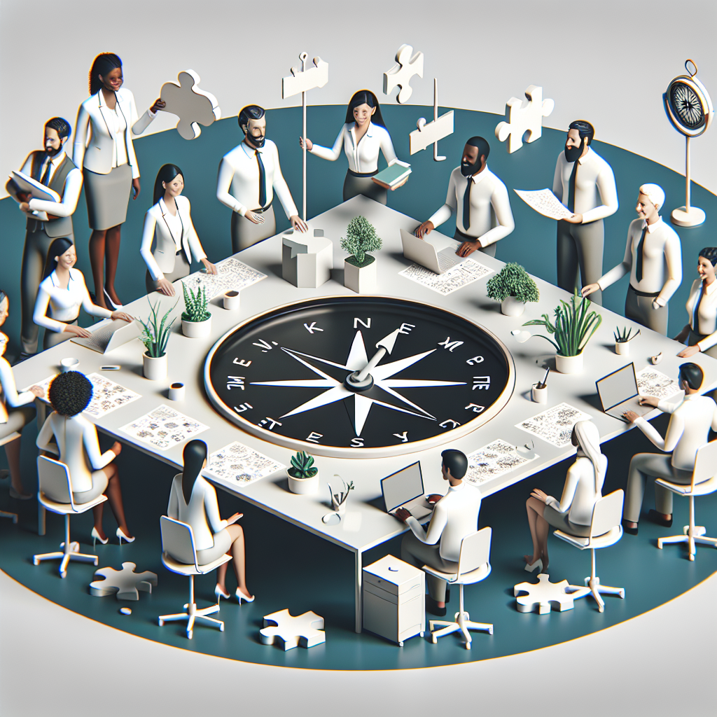 オフィスで楽しそうに働く社員たちの写真