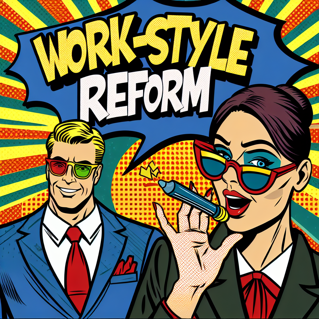 働き方改革を示すグラフや表のイメージ画像