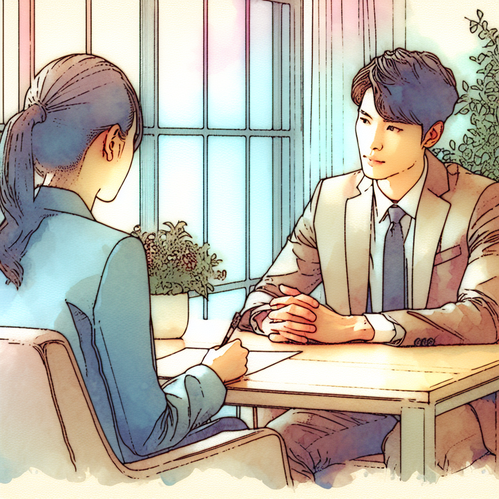 和やかな面接のシーン