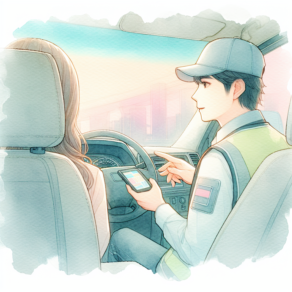 ドライバーが職場で同僚とコミュニケーションを取っているシーン